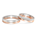 9ct Rose Gold Amour Couple Rings (1/8 Ct. Tw.) front image