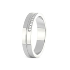 14kt White Gold Amour Couple Rings (1/8 Ct. Tw.) her left