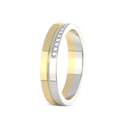 14ct Yellow Gold Amour Couple Rings (1/8 Ct. Tw.) her left