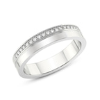 14kt White Gold Amour Couple Rings (1/8 Ct. Tw.) her top