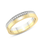 14ct Yellow Gold Amour Couple Rings (1/8 Ct. Tw.) her top