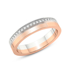 9ct Rose Gold Amour Couple Rings (1/8 Ct. Tw.) her top