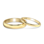 18kt Yellow Gold Timeless Love Couple Rings front image