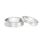 9ct White Gold Passion Couple Rings front image