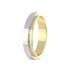 10kt Yellow Gold Infinite Love Couple Rings (1/50 Ct. Tw.) her left