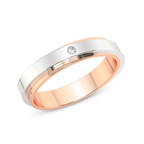 14ct Rose Gold Infinite Love Couple Rings (1/50 Ct. Tw.) her top