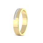 9ct Yellow Gold Beau Couple Rings (1/10 Ct. Tw.) her left