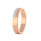 9ct Rose Gold Beau Couple Rings (1/10 Ct. Tw.) her left