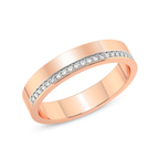9ct Rose Gold Beau Couple Rings (1/10 Ct. Tw.) her top