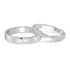 14kt White Gold Everlasting Love Couple Rings (1/5 Ct. Tw.) front image