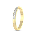 9ct Yellow Gold Everlasting Love Couple Rings (1/5 Ct. Tw.) her left