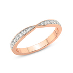 9ct Rose Gold Everlasting Love Couple Rings (1/5 Ct. Tw.) her top