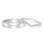 Platinum Eternal Love Couple Rings (1/6 Ct. Tw.) front image