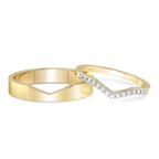 14kt Yellow Gold Eternal Love Couple Rings (1/6 Ct. Tw.) front image
