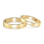 9ct Yellow Gold Forever Love Couple Rings front image