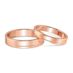 9ct Rose Gold Forever Love Couple Rings front image