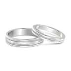 18kt White Gold Irreplaceable Love Couple Rings front image