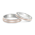 18kt Rose Gold Irreplaceable Love Couple Rings front image