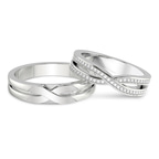 14kt White Gold Ardor Couple Rings (1/4 Ct. Tw.) front image