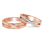 9ct Rose Gold Ardor Couple Rings (1/4 Ct. Tw.) front image