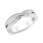 14kt White Gold Ardor Couple Rings (1/4 Ct. Tw.) her top