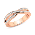9ct Rose Gold Ardor Couple Rings (1/4 Ct. Tw.) her top
