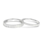 14kt White Gold Classic His & Her Couple Rings front image