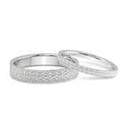 14kt White Gold Endless Love Couple Rings front image