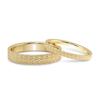 18kt Yellow Gold Endless Love Couple Rings front image