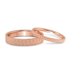 9ct Rose Gold Endless Love Couple Rings front image
