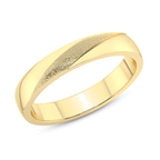 9ct Yellow Gold Love Bond Couple Rings (1/20 Ct. Tw.) top