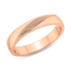 9ct Rose Gold Love Bond Couple Rings (1/20 Ct. Tw.) top