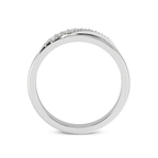 14kt White Gold Love Bond Couple Rings (1/20 Ct. Tw.) her right