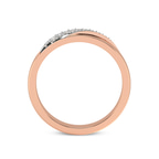 9ct Rose Gold Love Bond Couple Rings (1/20 Ct. Tw.) her right