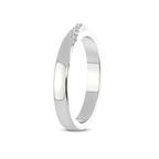 14kt White Gold Love Bond Couple Rings (1/20 Ct. Tw.) her left