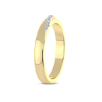 9ct Yellow Gold Love Bond Couple Rings (1/20 Ct. Tw.) her left