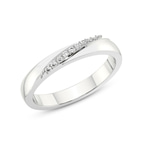 14kt White Gold Love Bond Couple Rings (1/20 Ct. Tw.) her top