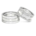 14kt White Gold Unfading Love Couple Rings (1/4 Ct. Tw.) front image