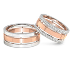 9ct Rose Gold Unfading Love Couple Rings (1/4 Ct. Tw.) front image