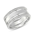 14kt White Gold Unfading Love Couple Rings (1/4 Ct. Tw.) her top