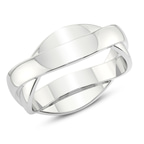 14kt White Gold Immortal Love Couple Rings top