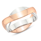 9ct Rose Gold Immortal Love Couple Rings top