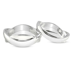 14kt White Gold Immortal Love Couple Rings front image
