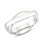 14kt White Gold Immortal Love Couple Rings her top