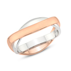 9ct Rose Gold Immortal Love Couple Rings her top