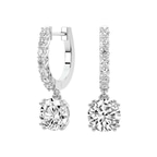 14kt White Gold Anaisa Dangling Lab Diamond Earrings side image