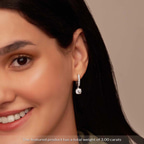 14kt White Gold Anaisa Dangling Lab Diamond Earrings model image