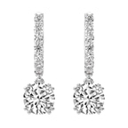 14kt White Gold Anaisa Dangling Lab Diamond Earrings front image