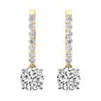 9ct Yellow Gold Elara Dangling Lab Diamond Earrings front image