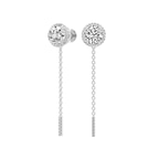 Platinum Ivalyn Halo Lab Diamond Earrings side image